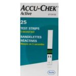 ACCU CHEK ACTIVE TEST RAPIDE GLYCEMIE 25 BANDELETTES REACTIVES