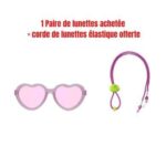 BABIATORS OFFRE LUNETTE SOLAIRE ORIGINALS COEURS VERRES MIROIR VIOLETTES AGE 0-2 ANS SPARKLE SQUAD + CORDE DE LUNETTES OFFERTE