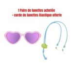 BABIATORS OFFRE LUNETTE SOLAIRE POLARIZED COEURS VERRES MIROIR VIOLETTES AGE 0-2 ANS + CORDE DE LUNETTES OFFERTE