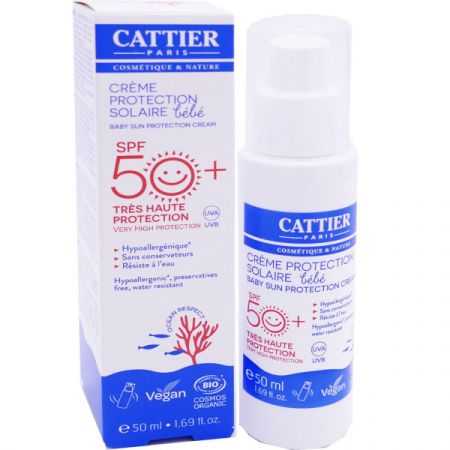 cattier-creme-protection-solaire-bebe-spf-50.jpg CATTIER CREME PROTECTION SOLAIRE BEBE SPF 50 – Image 1