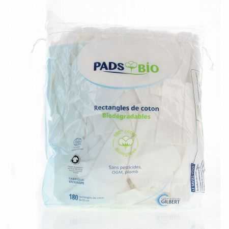 gilbert-gilbert-rectangles-de-coton-pads-biodegradables-bebe-sachet-de-180-unites-changes-bebe.jpg GILBERT RECTANGLES DE COTON PADS BIODEGRADABLES BEBE SACHET DE 180 UNITES – Image 1
