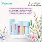 TOCOBO OFFRE WATERY SUN CREAM SPF50+ COTTON SOFT SUN STICK SPF50 ACHETES + JUICY BERRY LIP OIL OFFERT